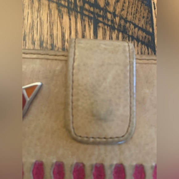 Fossil wallet, hippie boho colorful wallet weaved metal bird - Picture 4 of 8